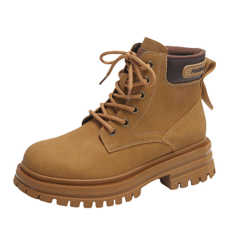 GONGNIUMEILI PU Short Combat Boots Women's