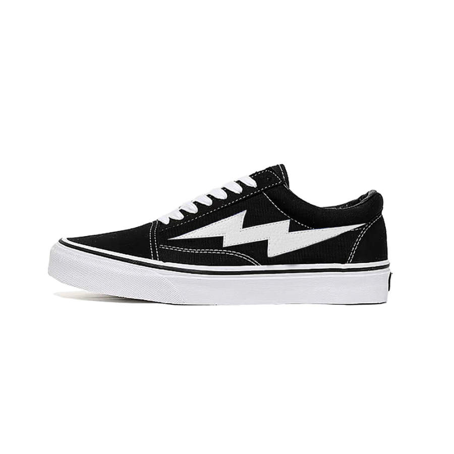 OAON Coverage Slip Resistant Abrasion Resistant Balance Low top Skateboard Shoes Men's Black White