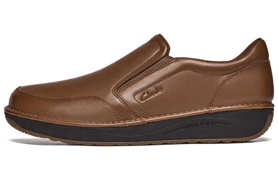 Clarks Cow Leather Casual Shoes Men's Dark Brown