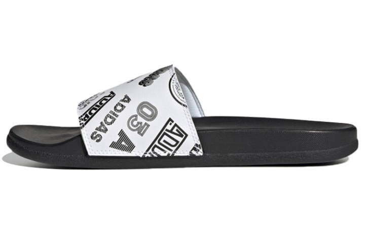 Adidas Adidas Adilette Comfort Slide 'All Over Logos - White'