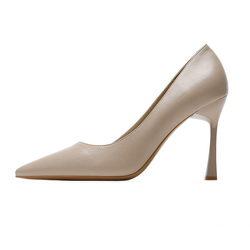 Zubumei Microfiber Leather Slim Heel High Heels 9cm Women's
