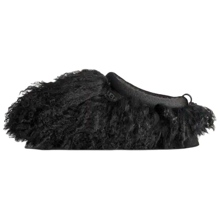 UGG Tazz Fluff Momma Slip on Comfortable Fleece Lined Mules EVA Abrasion Resistant Closed Toe Slippers Women's Black