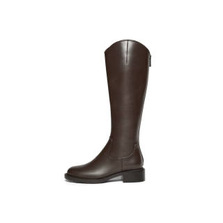 Joypeace Cow Leather Knee high Boots 4cm Women's