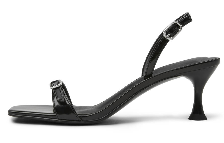 CHARLES&KEITH Small Ck PU, Textile One Strap Sandals 6.5cm Women's