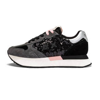 SUN68 Cow Leather Low top Casual Shoes Women's Black