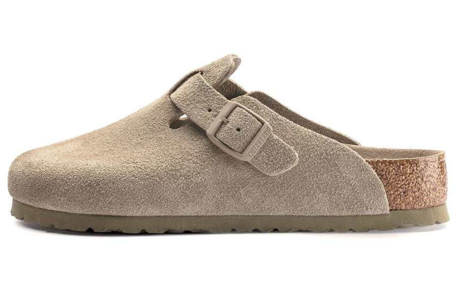 Birkenstock Boston Closed Toe Slippers Unisex Light Brown Narrow Fit