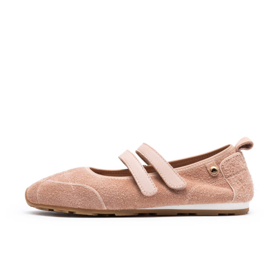 Chrisdien Deny Cow Suede Flat Mary Jane Shoes Women's