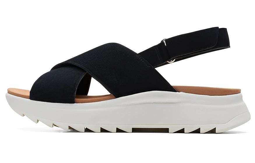 Clarks Cow Split Leather Stylish Sandal Women's Black