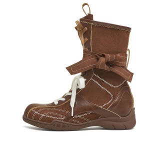 Teenmix Fall Winter Boxing Boots Cow Split Leather Ankle Boots 4cm Women's