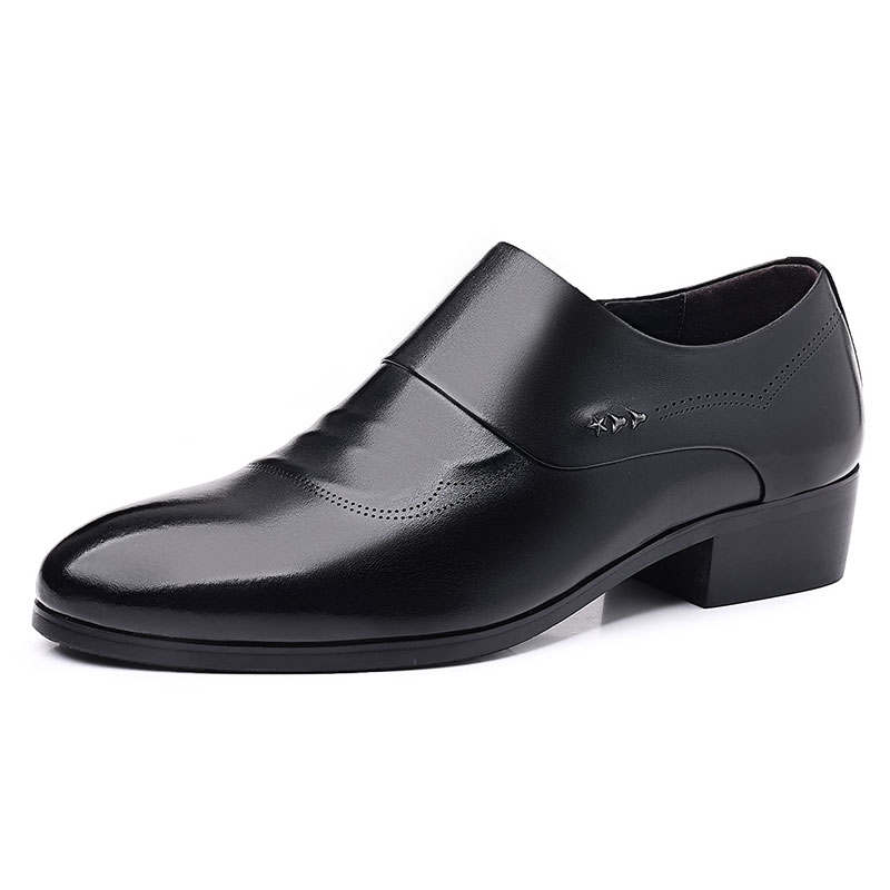 KAQIAODI Cow Leather Dress Shoes Men's Black
