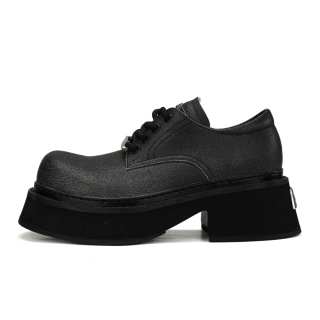 SUFEIDIMAN Casual Leather Shoes Men's Low Top Black/White