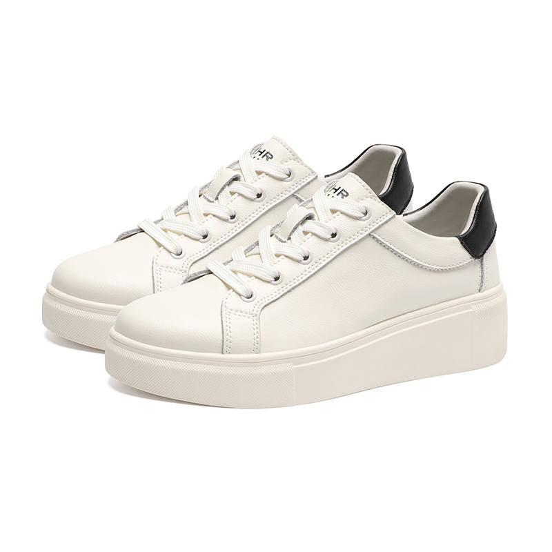 ZHR Cow Split Leather Breathable, Lightweight, Height Increasing, Abrasion Resistant Low top Casual Shoes Women's
