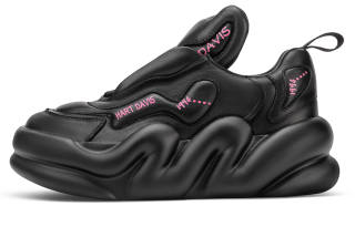 HART DAVIS Cloud Series Height Increasing Height Increasing Low top Skateboard Shoes Unisex Black