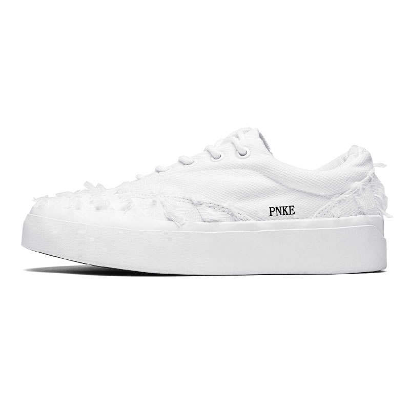 PNKE Abrasion Resistant Breathable Abrasion Resistant Breathable Low top Canvas Shoes Unisex White