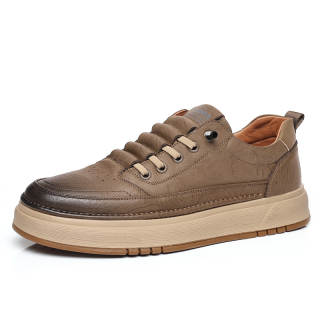 Poitulas Cow Split Leather Low top Skateboard Shoes Men's