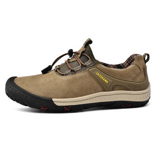 WENNAI Pigskin Low top Casual Shoes Men's Khaki