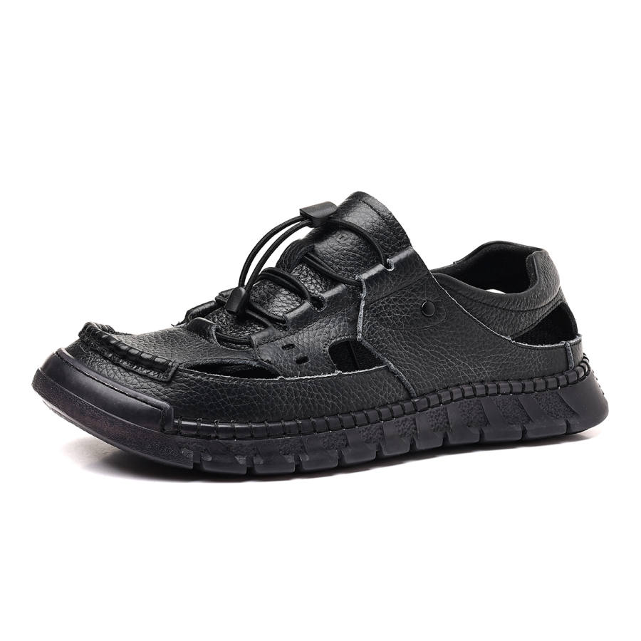 SHOUBA Cow Leather Casual Shoes Men's Black
