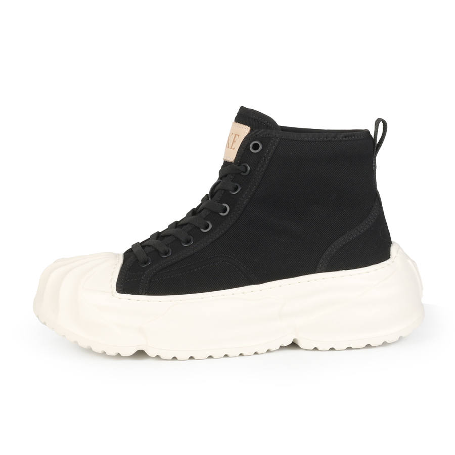 TIEKE Abrasion Resistant Breathable Abrasion Resistant Breathable Mid top Canvas Shoes Men's Black