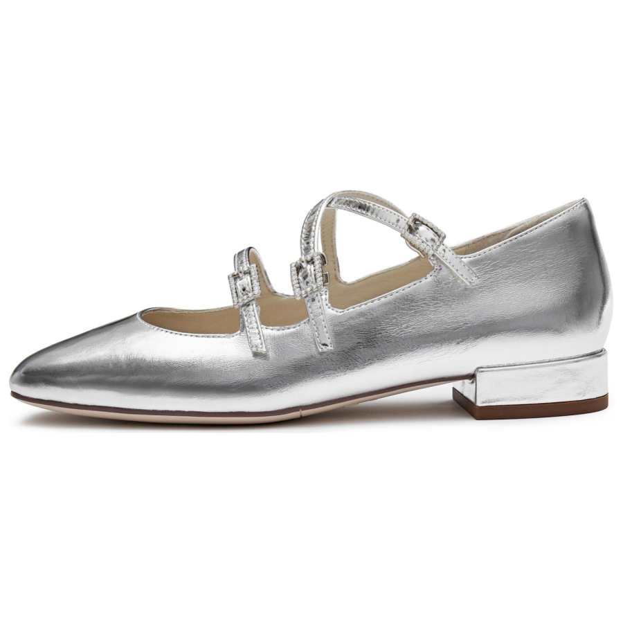 Staccato Alice's Adventures In Wonderland Cow Leather Block Heel Mary Jane Shoes 2.5cm Women's