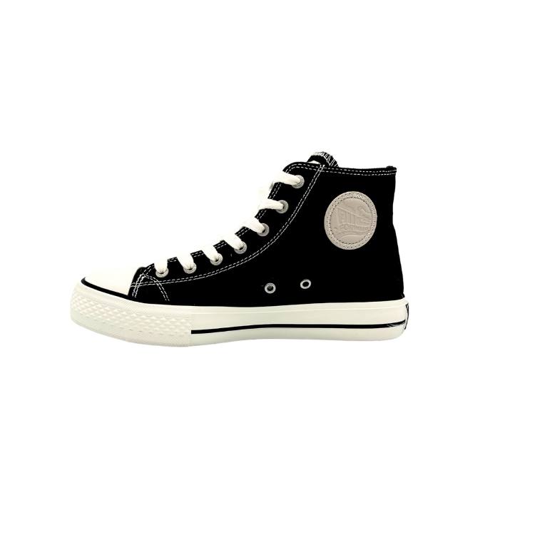 QIANJIN Wear resistant And Lightweight High top Canvas Shoes Unisex Black