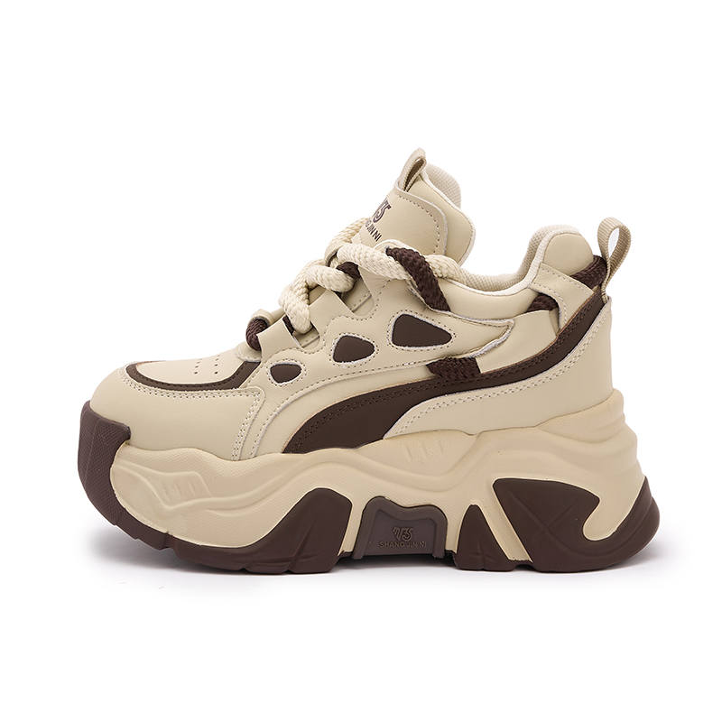 MILANLIANGE Fleece Lined Platform Comfortable Lightweight Height Increasing Thermal Low top Chunky Sneakers Women's