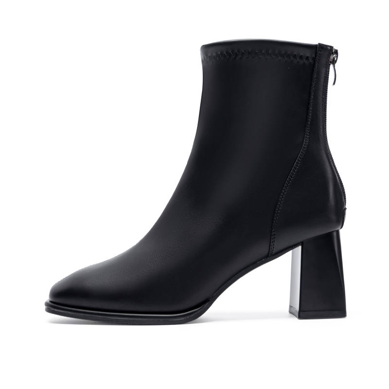 ZHR Ankle Boots Women's Black/Milk Tea/Beige