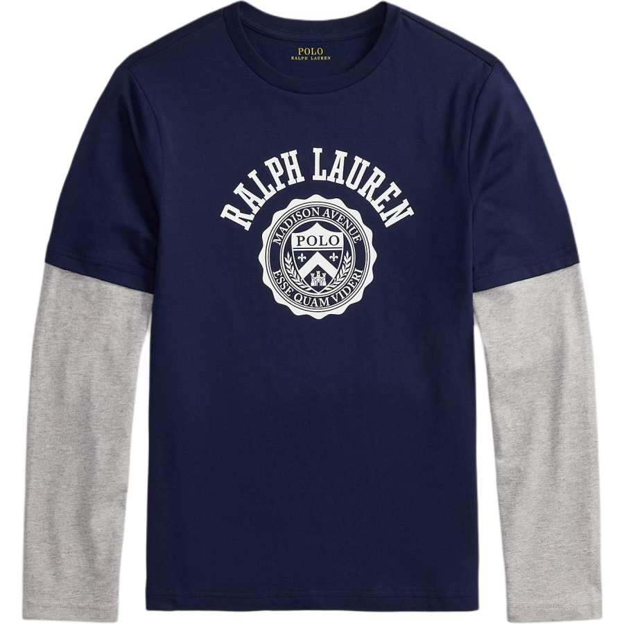 Polo Ralph Lauren T Shirt Elegant Marine Blue Teenagers