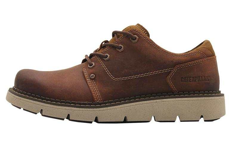 CAT CovertLow Cow Split Leather Thermal Slip Resistant Ankle Length Outdoor Boots Men's Light Brown