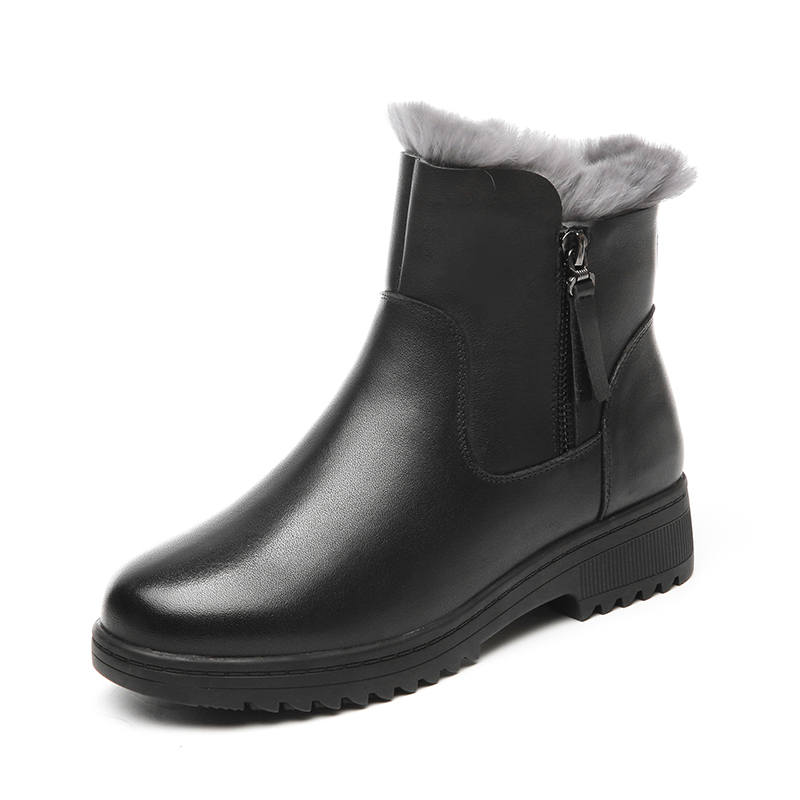 XINNUO Portable Camping Stove, Fleece Lined Thermal Ankle Boots 3.5cm Women's Black