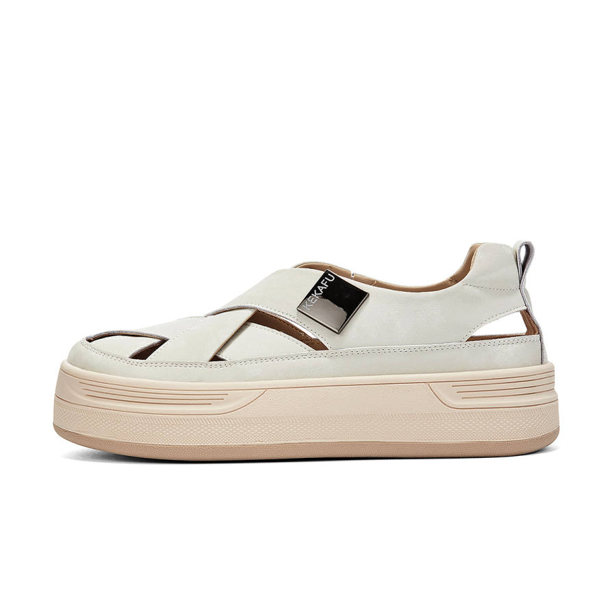 KEKAFU Artificial Leather Height Increasing Low top Casual Shoes Women's