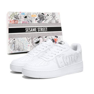 SESAME STREET Synthetic Leather Height Increasing Skateboard Shoes Unisex Box