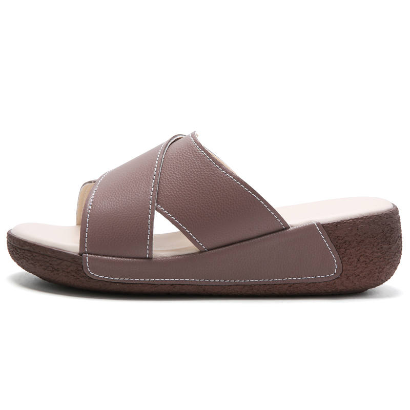 Reivantix Reivanti Slip Resistant Slide Slippers Women's Cameo Brown
