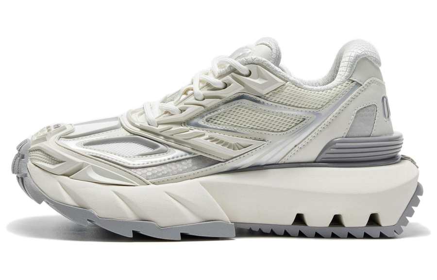 OGR Antelope Collection Fabric Low top Chunky Sneakers Unisex Cream Gray