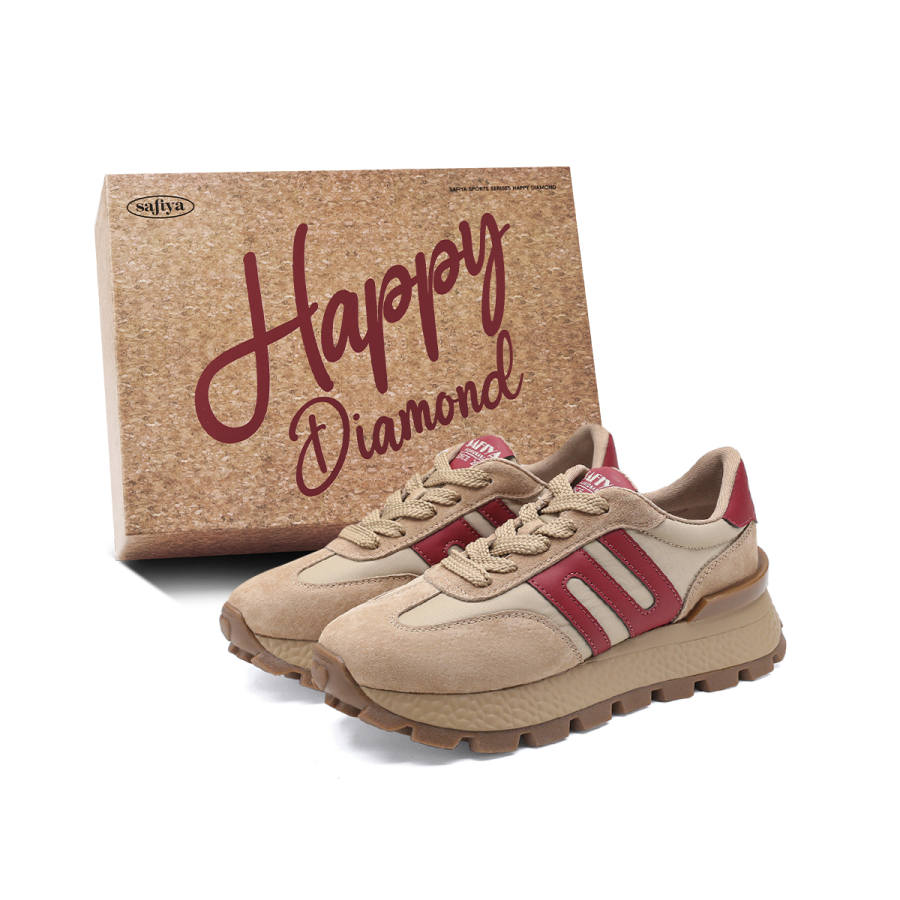 Safiya Low top Casual Shoes Women's Khaki/Red