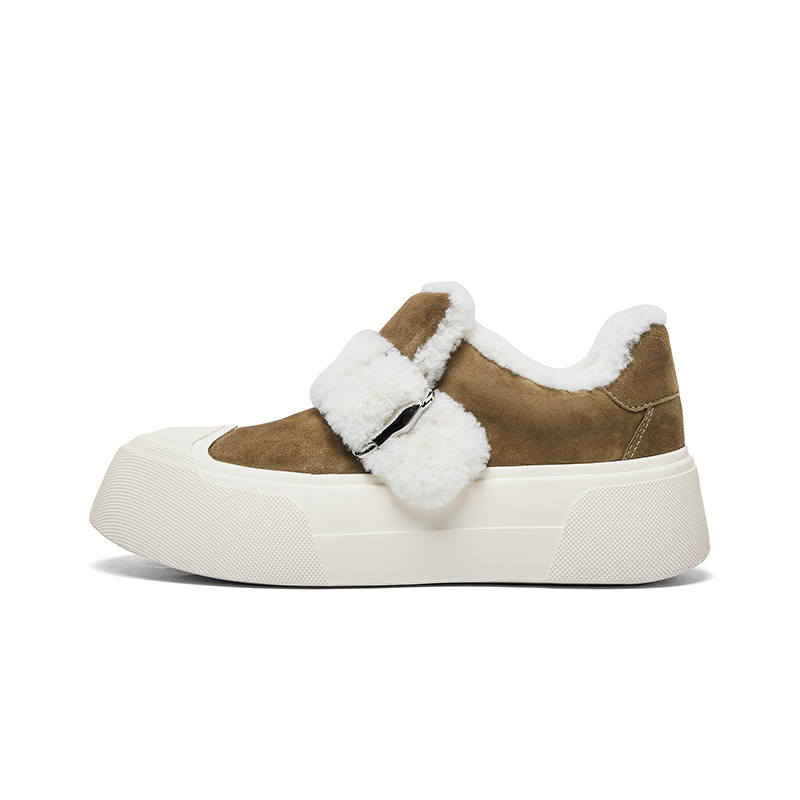 CHERYKALLY Sheepskin Low top Skateboard Shoes Women's