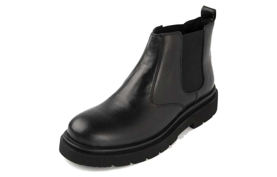 EARL JOEL Leather Short Chelsea Boots Men's