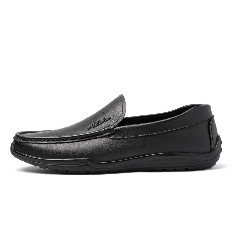 Mulinsen Top Grain Cow Leather Casual Shoes Men's Black