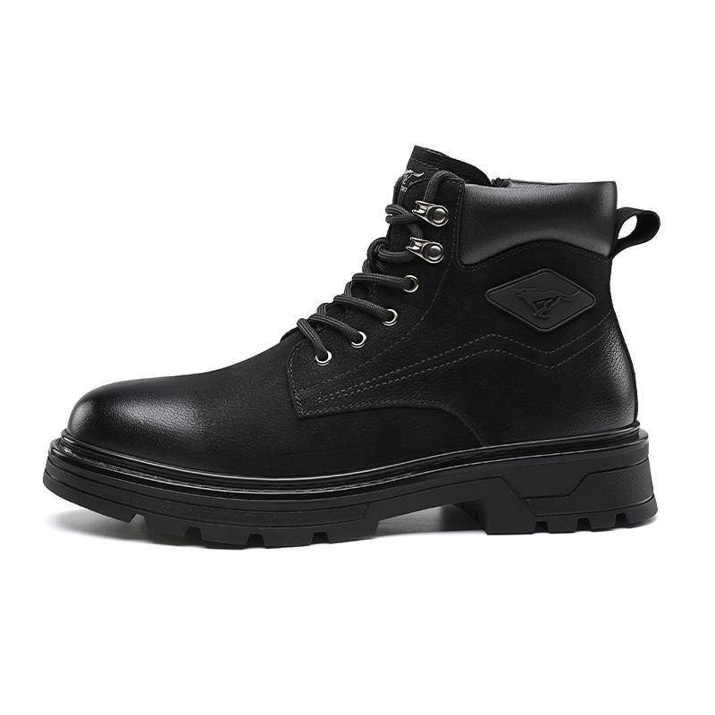 SEPTWOLVES SEPTWOLVES Top Grain Cow Leather Short Height Increasing Combat Boots Men's HD