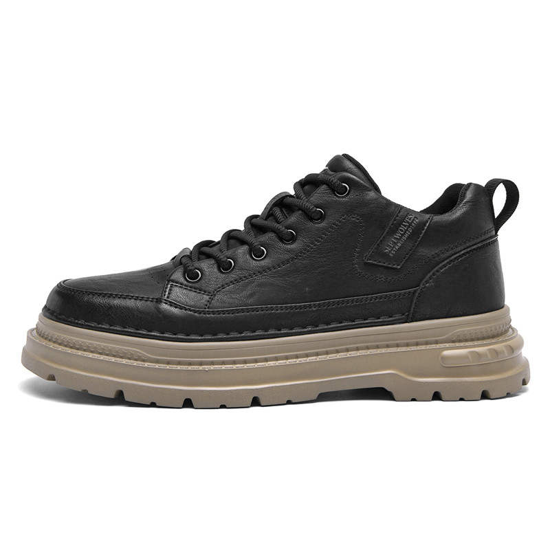 SEPTWOLVES Men's Casual Shoes Men's Low Top Black/Brown