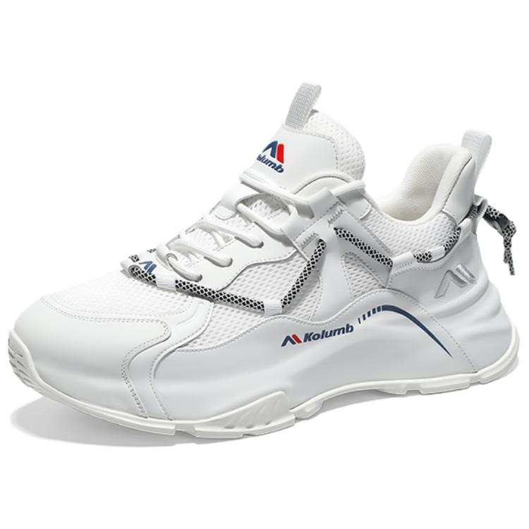 Kolumb Slip Resistant, Abrasion Resistant, Height Increasing Low top Casual Shoes Men's White