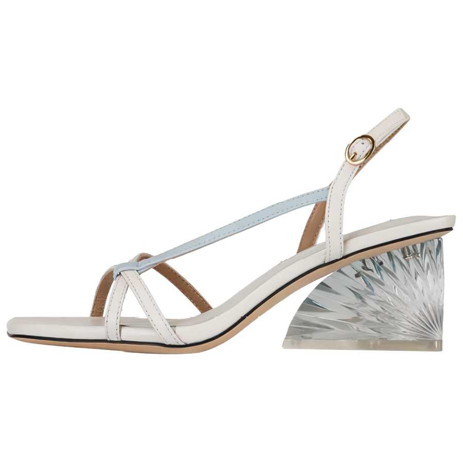 YUUL YIE Leather One Strap Sandals Women's White