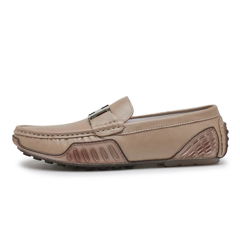 GONGNIULEITING GONGNIULEITING Cow Split Leather Gommino Loafers Men's
