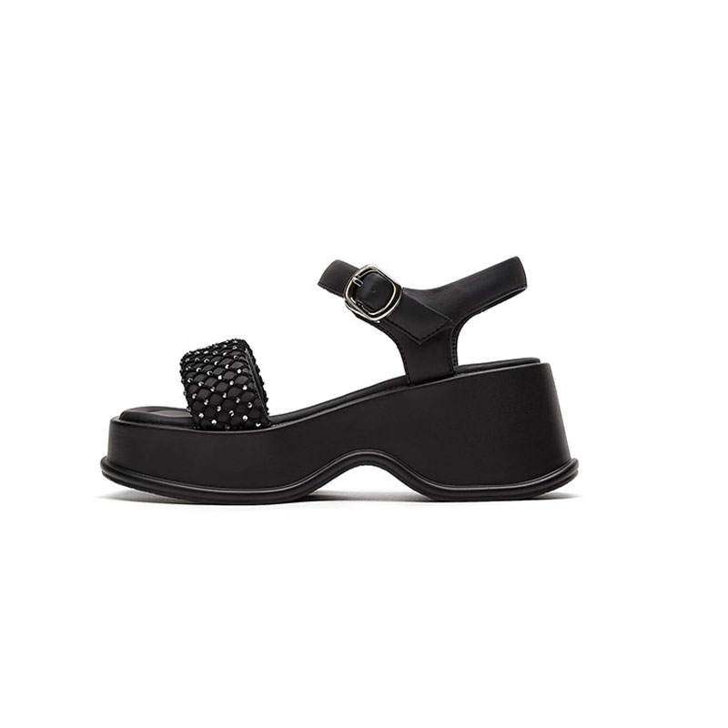 DAPHNE DAPHNE PU, Textile, Synthetic Leather One Strap Sandals Women's