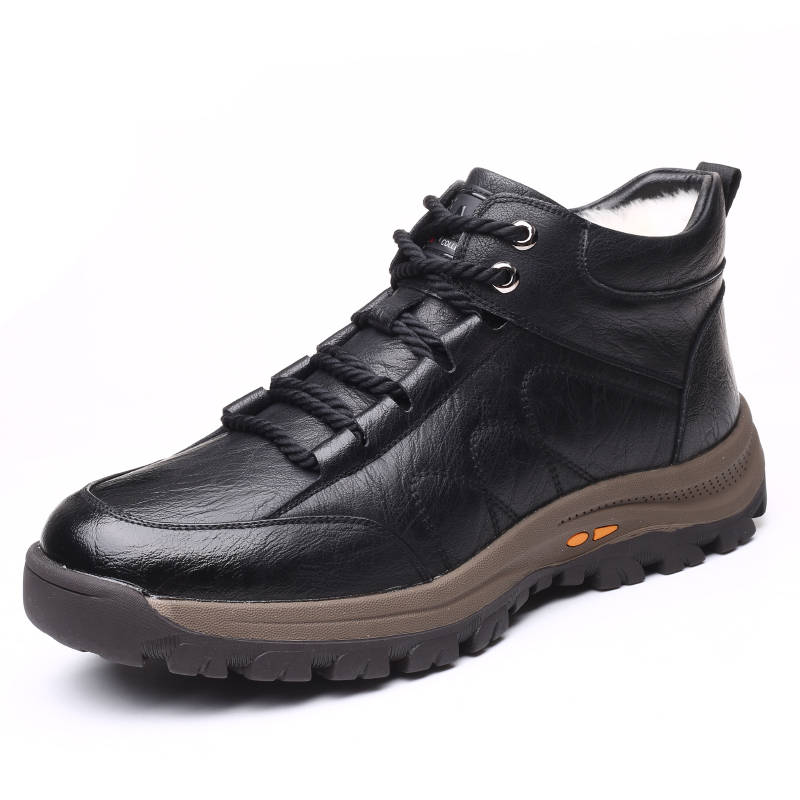 AIBAOLUO Versatile Fashion Trend Fleece Lined Casual Shoes Men's Black