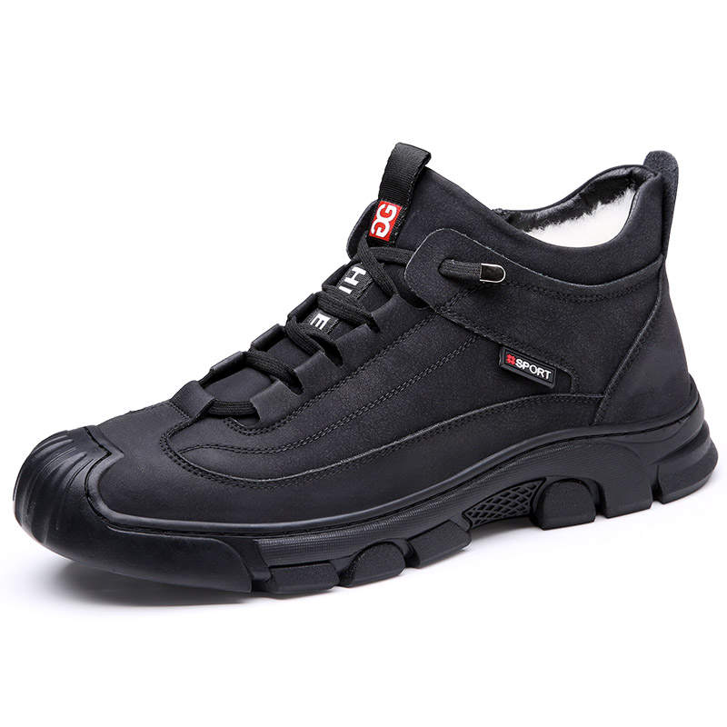 KACHILANG Men's Casual Shoes Men's Mid Top Black
