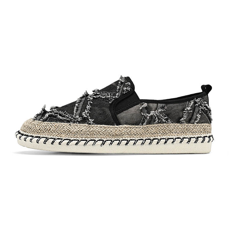 GONGNIUMEILI Espadrilles Men's Black/Blue