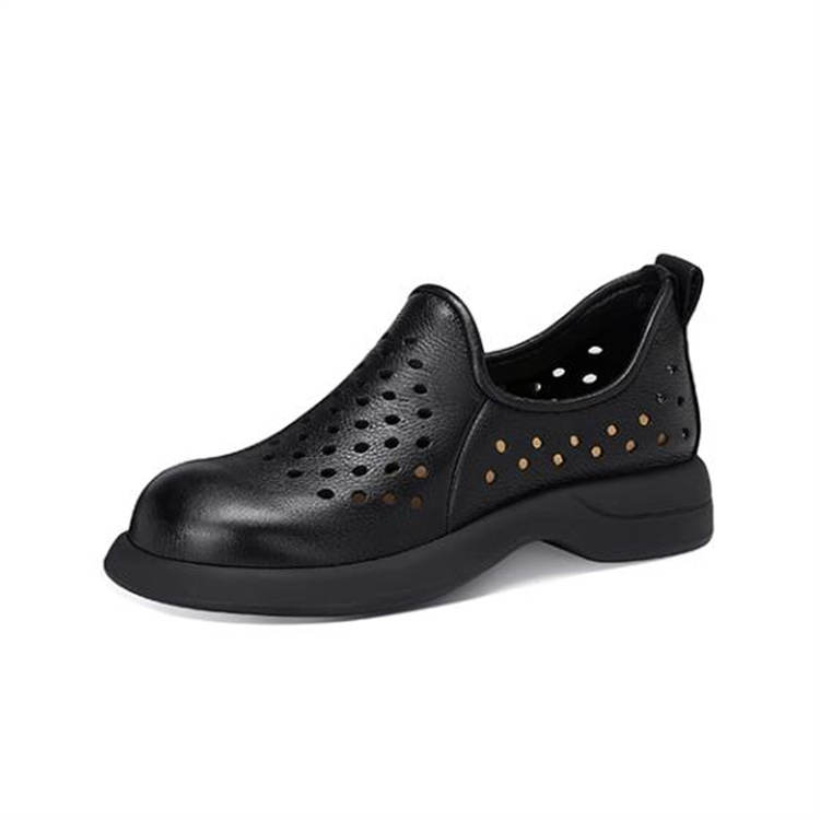 JESSICA SOPHIA Cow Leather Casual Shoes 3cm Women's Black