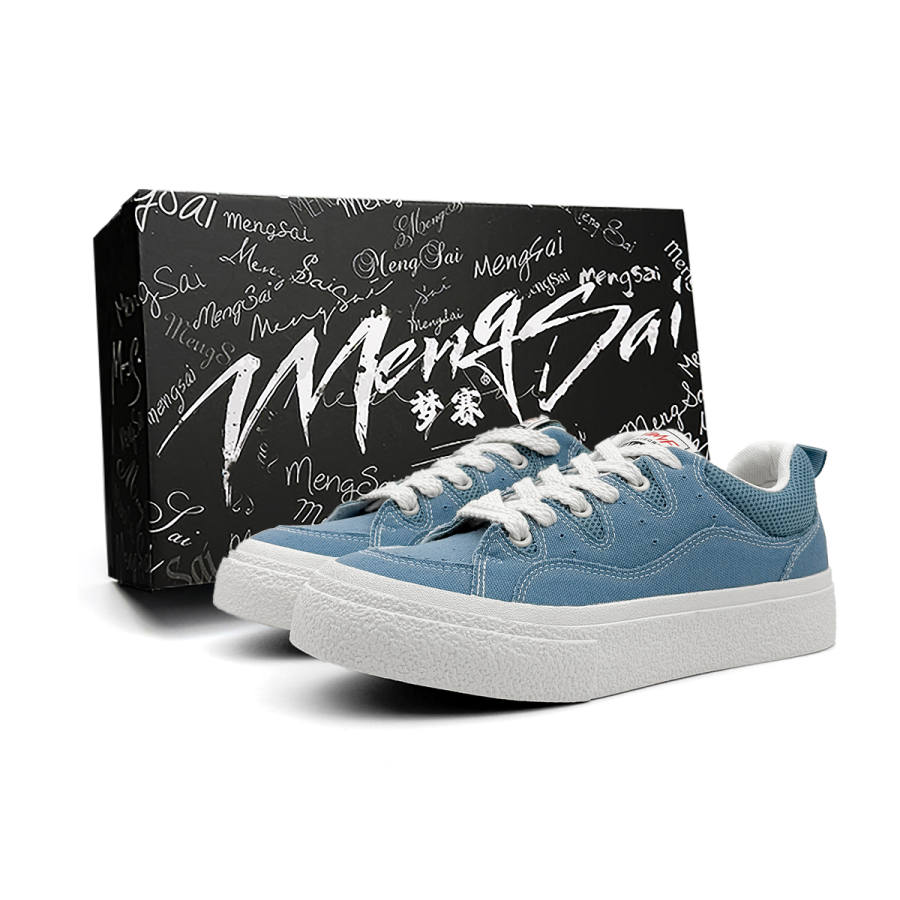 Mengsai Slip Resistant Cushioning Slip Resistant Cushioning Low top Skateboard Shoes Men's Haze Blue