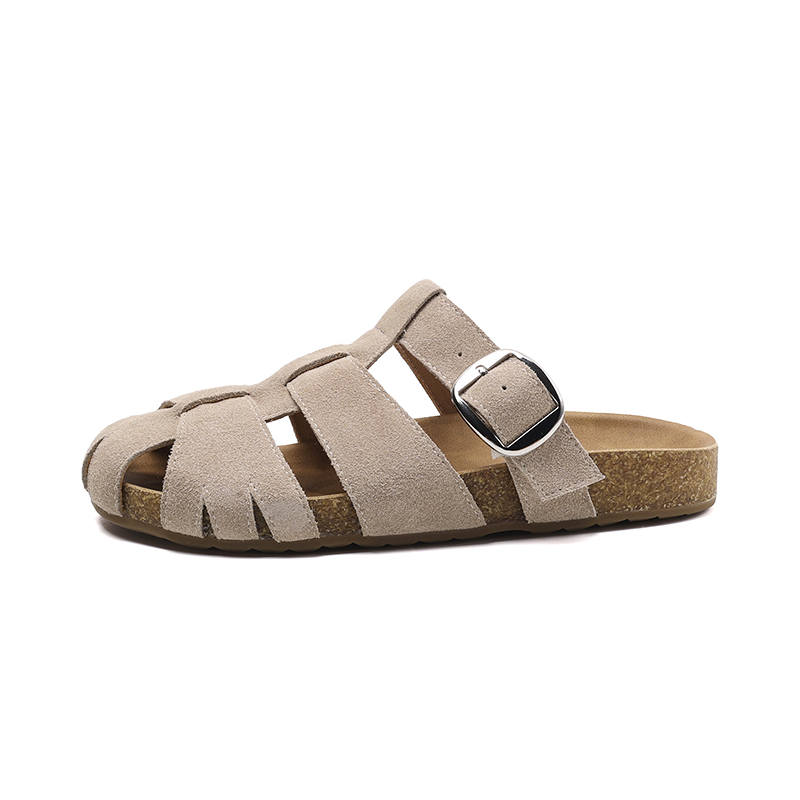 CHIBANG Rubber Sole Quiet Closed Toe Slippers Women's