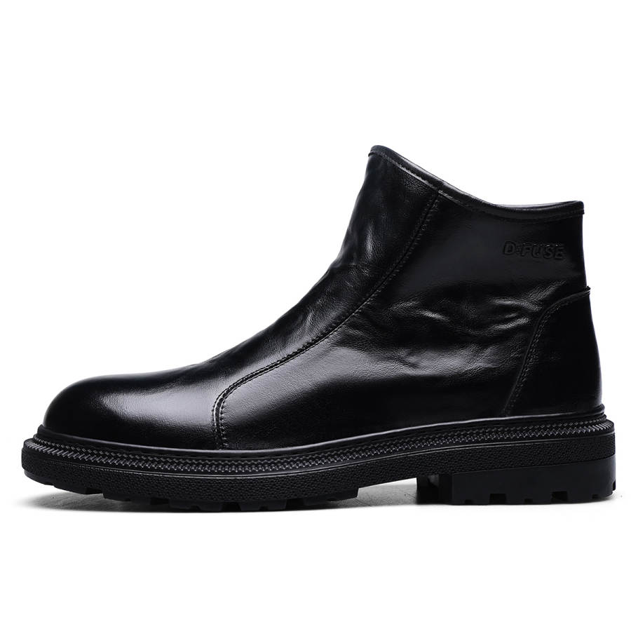 D:FUSE SCANDINAVIA D FUSE SCANDINAVIA Cow Leather Ankle Boots Men's Black